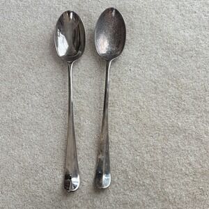 Leonard Italy Large 13" Silver-plated Serving Spoon Vintage